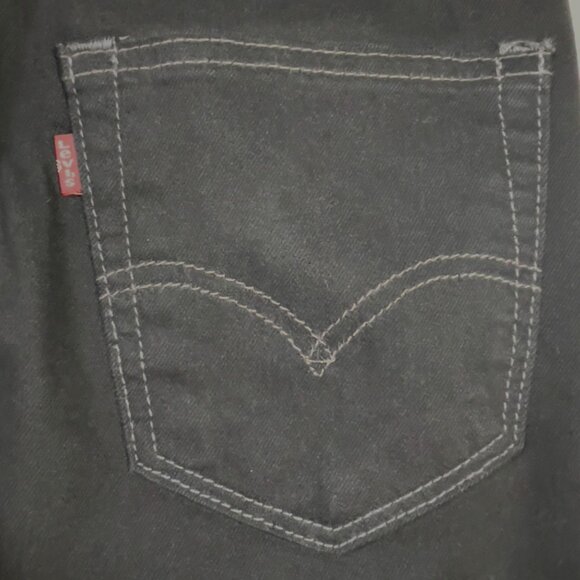 Levi's 522 Wedgie Style Black Capri Pedal Pusher Jeans Size 30 - Picture 9 of 14